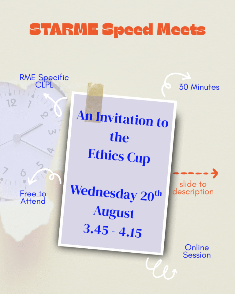 Speed Meet – An Invitation to the Ethics Cup (Wednesday 20th August 3.45pm-4.15pm)