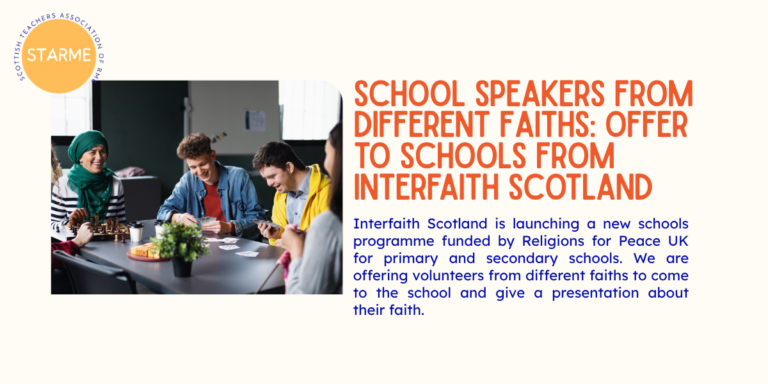 School Speakers from Different Faiths: Offer to Schools from Interfaith Scotland